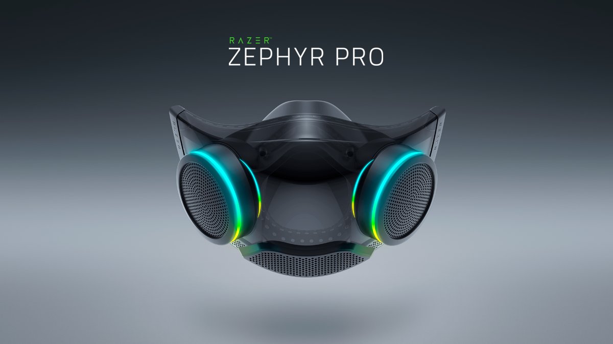 Razer презентувала захисну маску Zephyr Pro - тепер ще й з гучномовцем, але у півтора рази дорожче