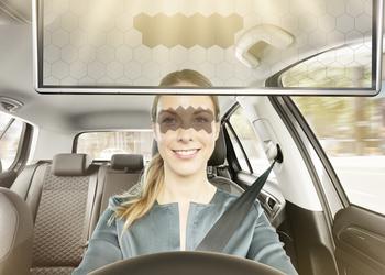 Bosch Virtual Visor: солнцезащитный козырек для водителей с прозрачным экраном и частичным затемнением, управляемым ИИ