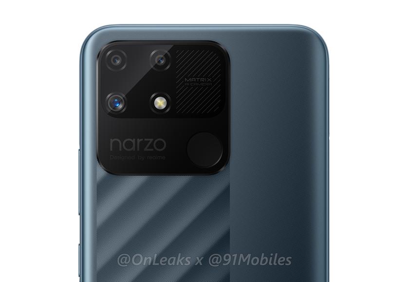 Realme готовит к выходу недорогой смартфон Narzo 50A, вот как он будет выглядеть