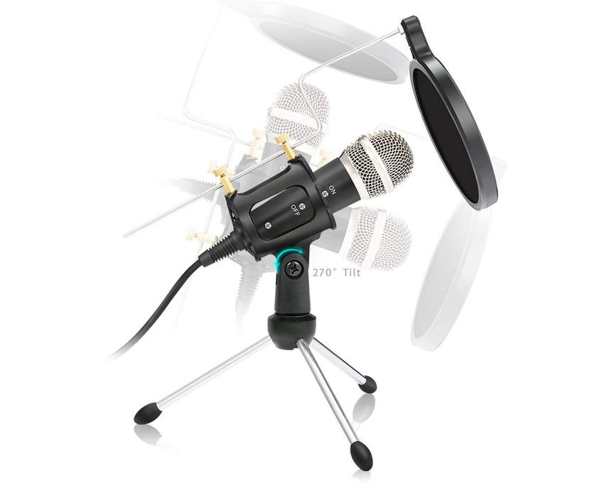 Lefon Mic-X-01: конденсаторный микрофон с поп-фильтром за $13