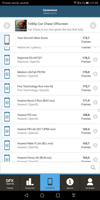  Huawei Mate 10 Lite:     -69