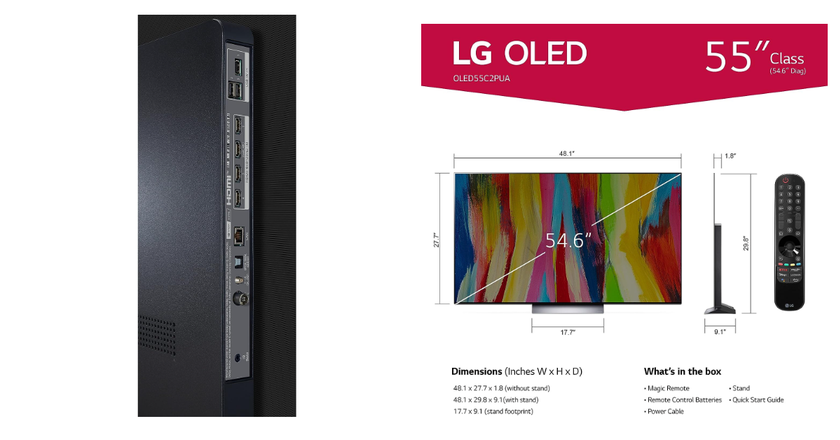 LG C2 Series Class OLED evo Smart TV best 4k tv for gaming