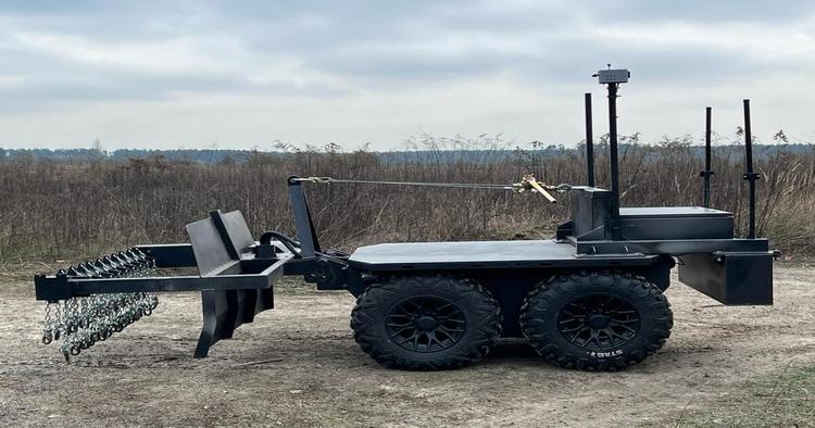 Ratel Deminer unmanned vehicle for demining ...