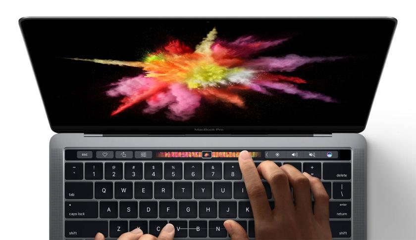 Apple работает над ноутбуком MacBook Pro с панелью Touch Bar, которая реагирует на силу нажатия