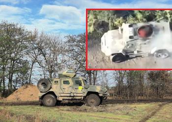 FPV-беспилотник уничтожил самый новый российский MRAP АМН-59051 с улучшенной защитой, который был представлен в 2022 году