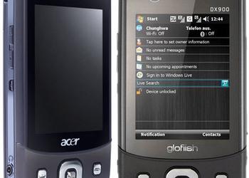 Первый смартфон Acer: Glofiish, вид сбоку?