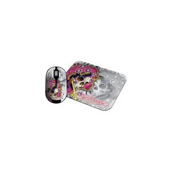 Ed Hardy Wireless mouse+pad Ghost White USB