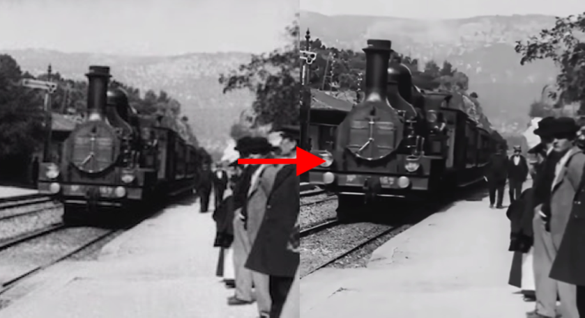 Магия ИИ: на YouTube опубликовали фильм «Прибытие поезда на вокзал Ла-Сьота» 1896 года с разрешением 4K 60fps