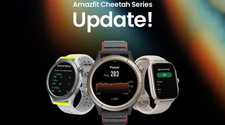 Amazfit Cheetah otrzymał nowe funkcje wraz z aktualizacją oprogramowania