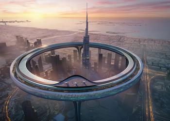 Znera Space предлагает построить кольцевое здание Downtown Circle высотой 550 м вокруг самого высокого небоскрёба в мире «Бурдж-Халифа»