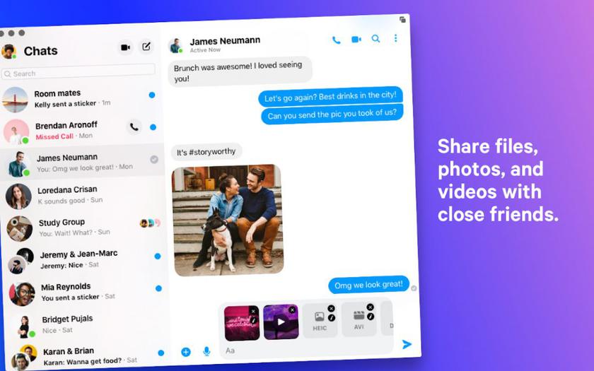 Facebook Messenger появился на macOS
