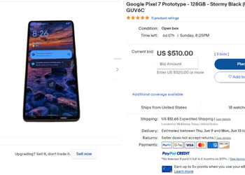 Прототип Google Pixel 7 появился на eBay по цене $510