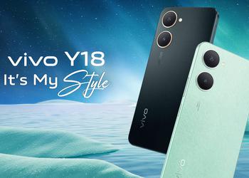 vivo Y18: смартфон с экраном на 90 Гц, защитой от воды IP54 и Android 14 за $104