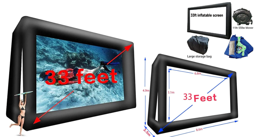 Fitnessandfun 33' Huge projection screen inflatable