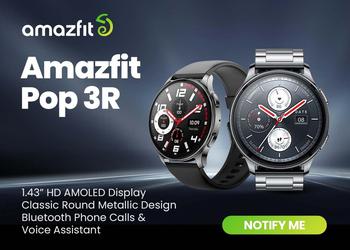 Amazfit Pop 3R: недорогие смарт-часы с датчиком SpO2 и 12 днями автономной работы за $42