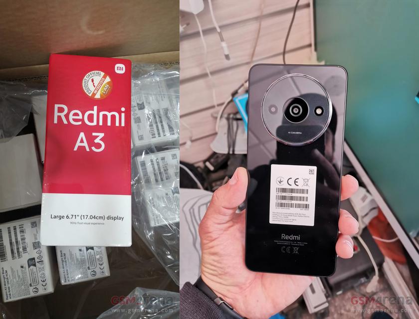 Redmi A3 с большой двойной камерой появился на фотографии