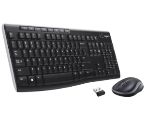 Combo tastiera e mouse wireless Logitech MK270