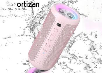 Ortizan X10 на Amazon: беспроводная колонка с RGB-подсветкой, защитой IPX7 и автономностью до 30 часов со скидкой $19