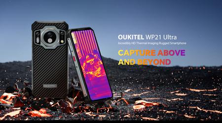 OUKITEL WP21 Ultra - Rugged smartphone with Helio G99, 9800mAh, thermal imaging and night vision camera