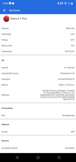  Nokia 6.1 Plus:     Android   -62