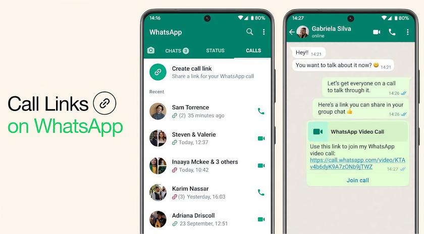 Пользователи WhatsApp начали получать функцию Call Links, которая позволяет подключаться к звонку по ссылке