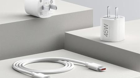 Xiaomi представила GaN-зарядку на 45 Вт із кабелем USB-C у комплекті та ціною $8