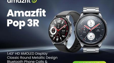 Amazfit Pop 3R : montre intelligente abordable avec capteur SpO2 et 12 jours d'autonomie pour 42 dollars