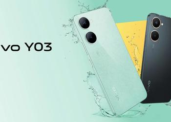 vivo Y03: бюджетный смартфон с экраном на 90 Гц, чипом MediaTek Helio G85 и защитой IP54