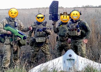 Национальная гвардия Украины захватила российский разведывательный дрон «Грифон 12» с помощью пушки ANTIDRON KVS G-6
