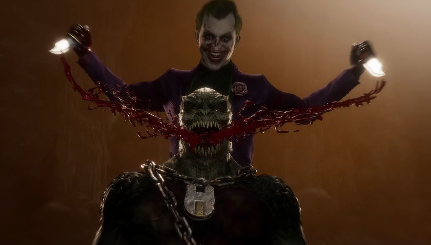 В новом трейлере Mortal Kombat 11 Джокер вырезает улыбку Бараке и калечит Китану