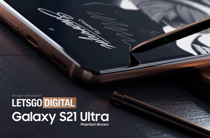 Samsung Galaxy S21 Ultra показали на новых рендерах вместе со стилусом S Pen
