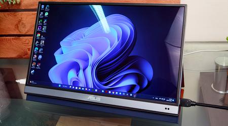 Review of the ASUS ZenScreen OLED MQ16AH portable monitor with a bright OLED matrix and a thin metal case