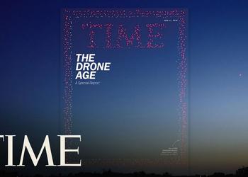 Time сделал 100-метровую обложку из 958 дронов Intel (видео)