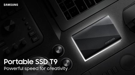 Samsung Portable SSD T9: up to 4TB storage capacity, USB 3.2 Gen 2×2 interface and read speeds of up to 2000MB/sec