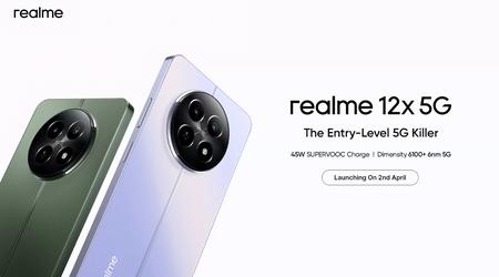 Es ist offiziell: realme 12x 5G wird am 2. April außerhalb Chinas eingeführt