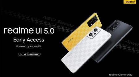 The realme GT Neo 3T has received a beta version of realme UI 5.0 with Android 14 operating system