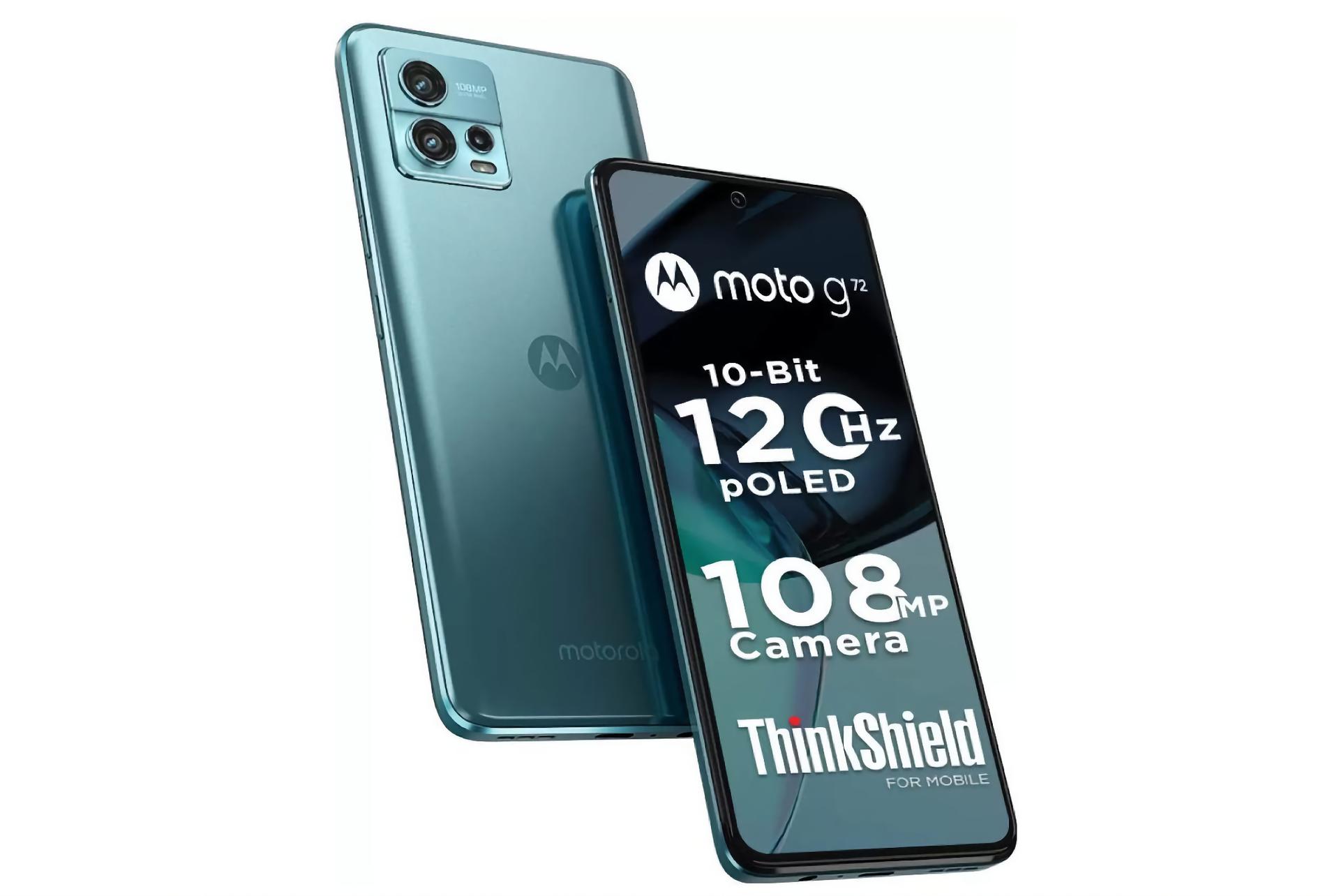 Moto G72 écran OLED 120 Hz puce MediaTek Helio G99 appareil photo