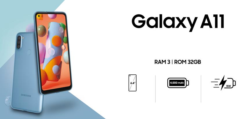Samsung раскрыла ценник бюджетного смартфона Galaxy A11 с «дырявым» дисплеем и тройной камерой