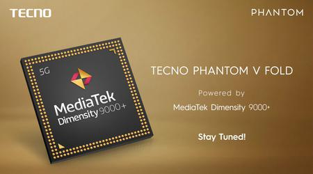 Tecno unveils Phantom V Fold smartphone with MediaTek Dimensity 9000+ processor at MWC 2023