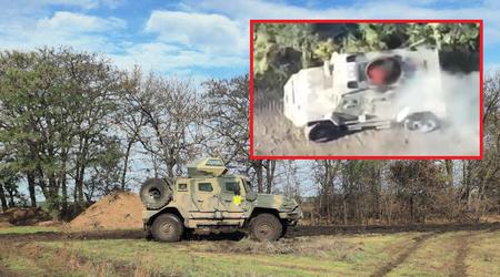 An FPV drone destroyed Russia's newest MRAP AMN-59051 with improved defences, which was introduced in 2022