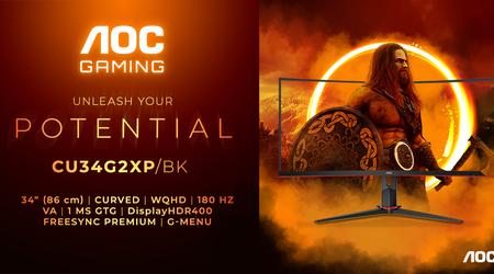 AOC Gaming CU34G2XP/BK - kosztujący 339 GBP monitor do gier WQHD z częstotliwością odświeżania 180 Hz