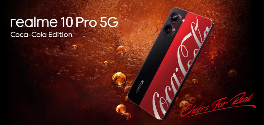 Вот как будет выглядеть realme 10 Pro 5G Coca-Cola Edition