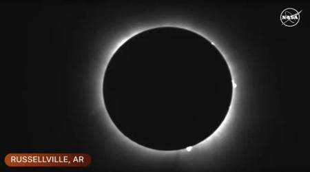 The first footage of the solar eclipse was shown in the USA