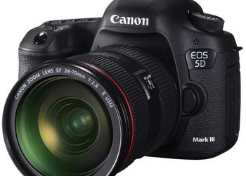 Полнокадровая зеркалка Canon EOS 5D Mark III с 22-мегапиксельной матрицей