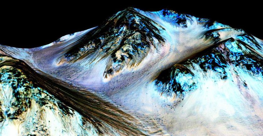 NASA: на поверхности Марса обнаружена жидкая вода