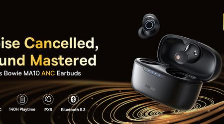 Baseus Bowie MA10: TWS headphones with hybrid ANC and up to 140 hours of battery life for under $30