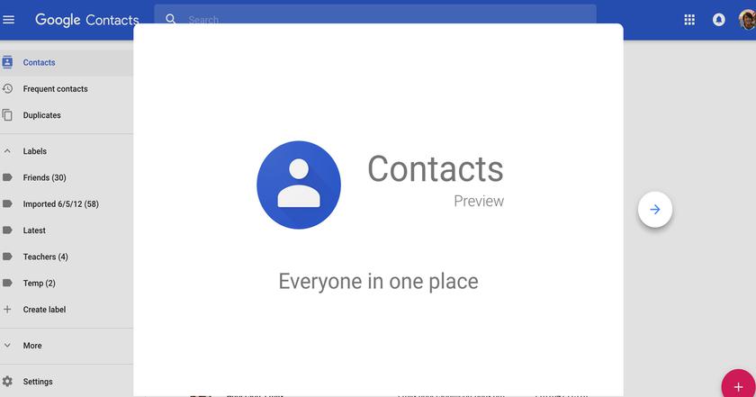 Обновление Google Contacts упрощает создание новых записей