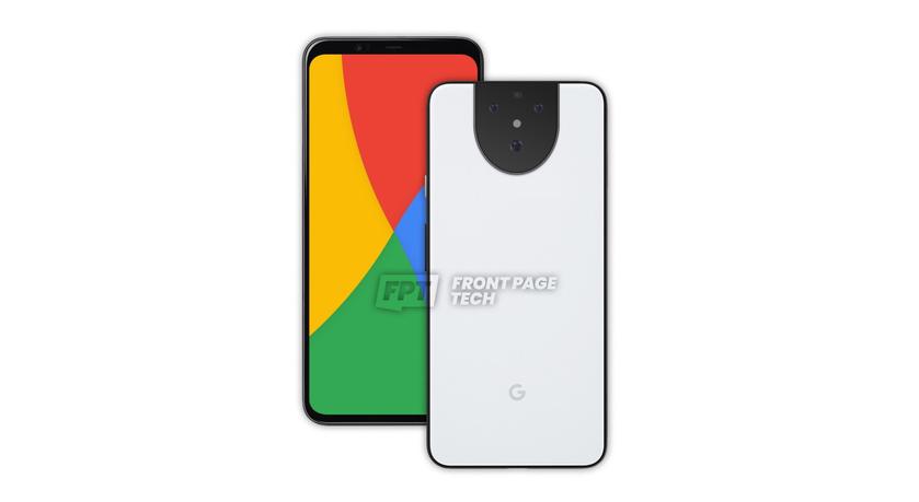 Google Pixel 5 на новом рендере: белая расцветка, тройная камера и уменьшенная верхняя рамка