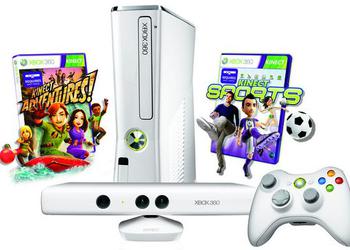 Выпущен комплект Xbox 360 4GB Kinect Family Bundle с белыми приставкой и контроллером