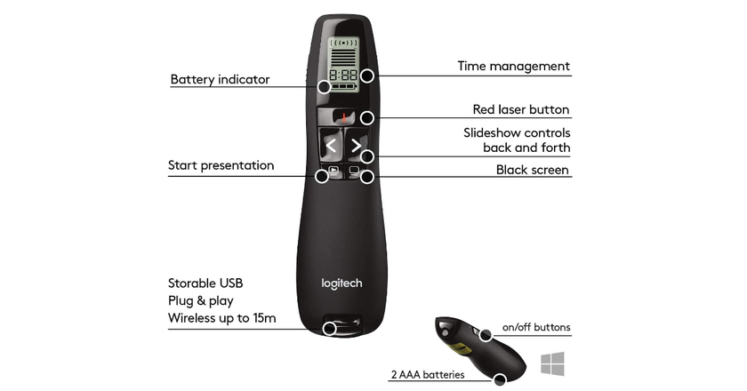 Logitech R800 bluetooth presentation remote